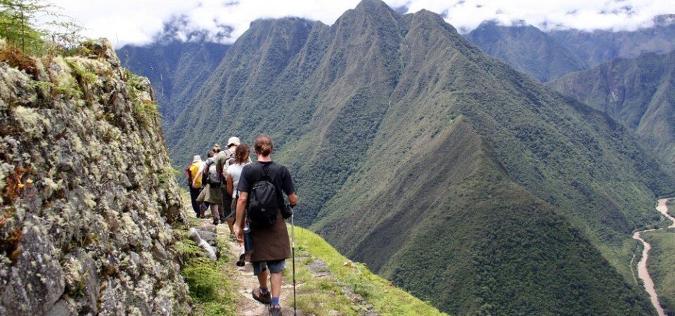 Machu Picchu Inca Trail 2 dagen uitzicht met wandelaars